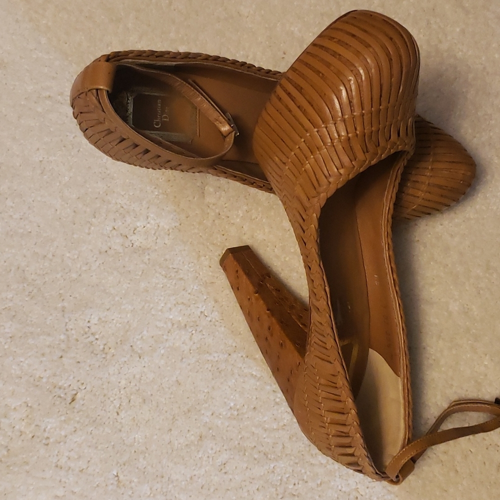 DIOR RUNWAY COLLECTION SIZE 39 1/2 COLOR  Mustard Brown 100% AUTHENTIC - Picture 9 of 9